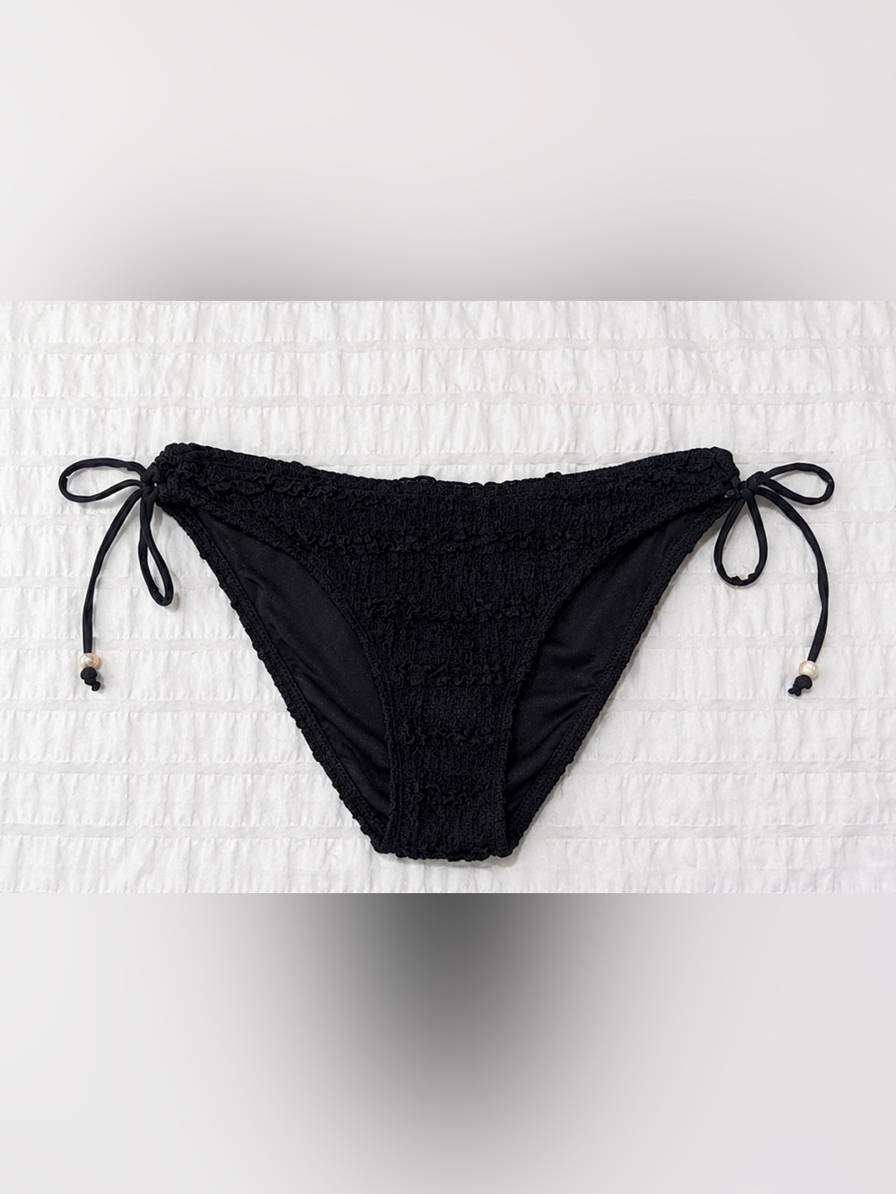 Black Textured Tankini Swimsuit Set - Picture 3 of 6